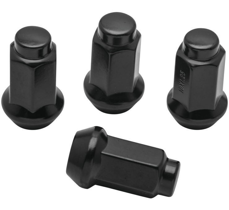 Lug Nuts 10x1.25 - 14mm-Od - Black - - Click Image to Close