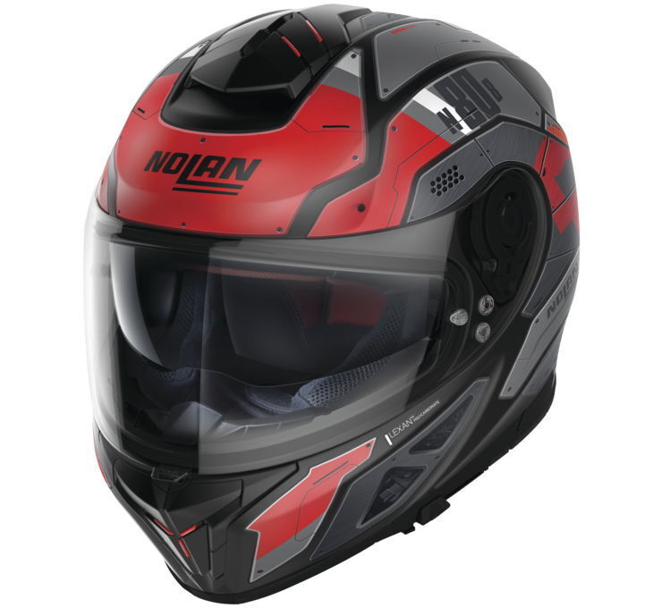 Nolan Helmets N80-8 Starscream Helmet Flat Black/Red XL - Click Image to Close