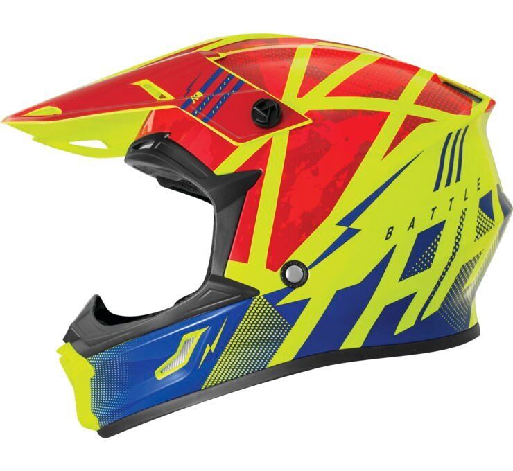 THH Helmets T710X Battle Red/BluYouth Large - Click Image to Close