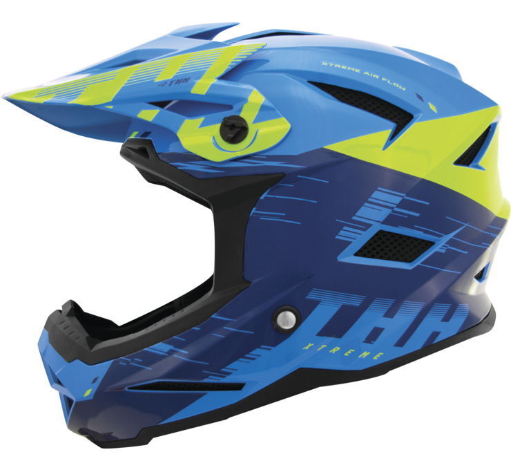 THH Helmets T-42 Bmx Xtreme Mt BluyelYouth Small - Click Image to Close