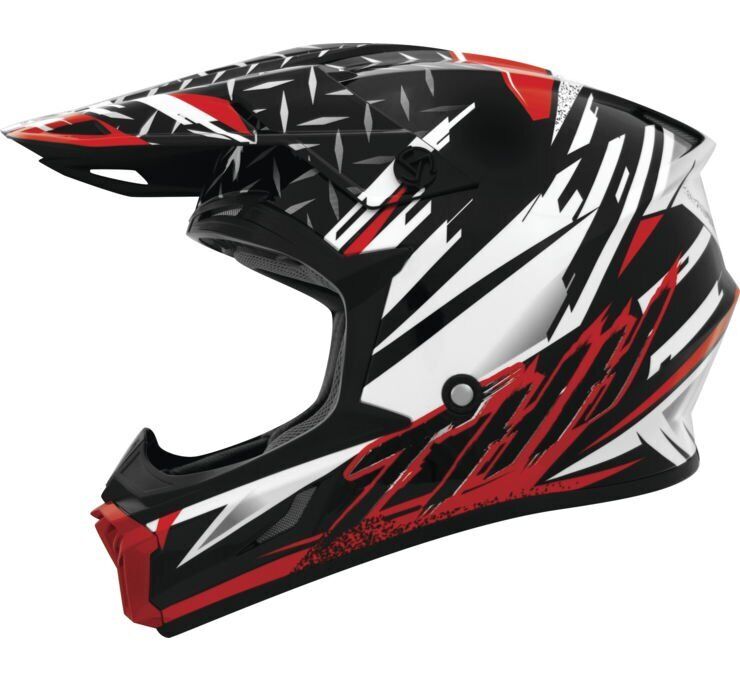 THH Helmets T710X Assault Wht/Red Lg - Click Image to Close