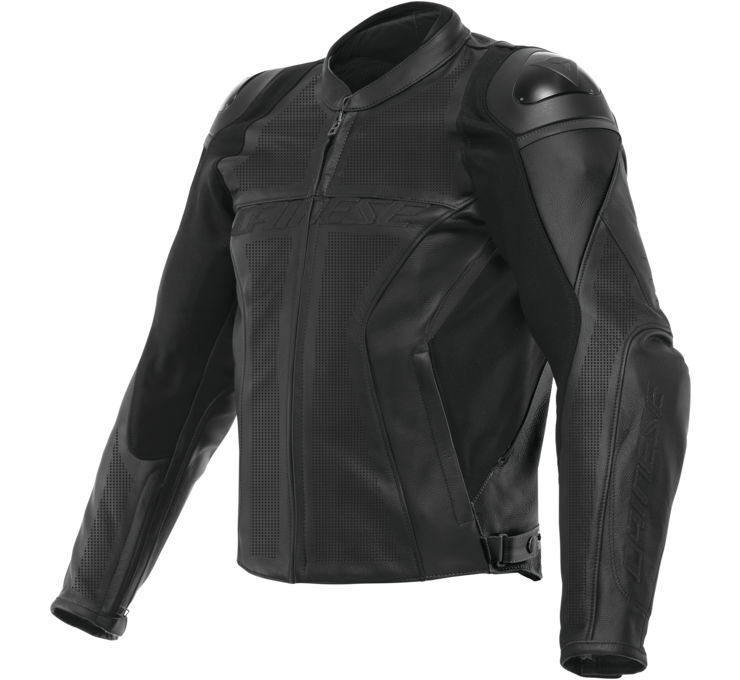 Dainese Men's Racing 4 Perforated Leather Jacket Black Size 54 - Click Image to Close