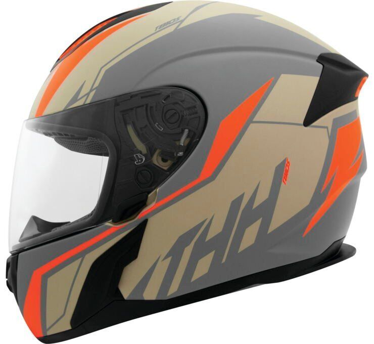 THH Helmets T810S Turbo Grey/Org M - Click Image to Close