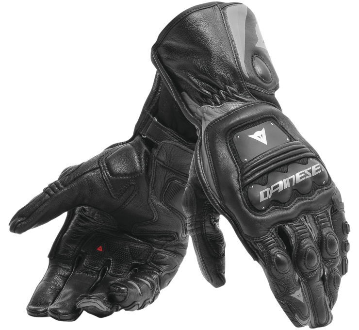 Dainese Steel-Pro Gloves Black/Grey, Medium - Motorcycle Riding Gear - Click Image to Close