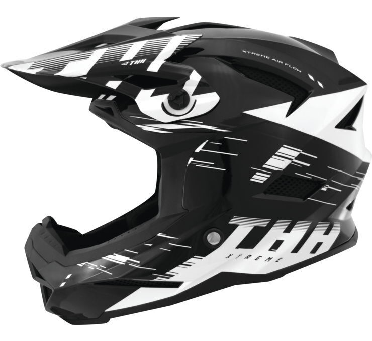 THH Helmets T-42 Bmx Xtreme Mt BlkwhtYouth Large - Click Image to Close