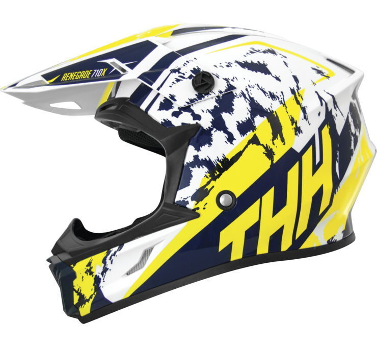 THH Helmets T710X Renegade Yel/Blu Xs - Click Image to Close