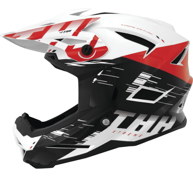 THH Helmets T-42 Bmx Xtreme Mt WhtredYouth Large - Click Image to Close