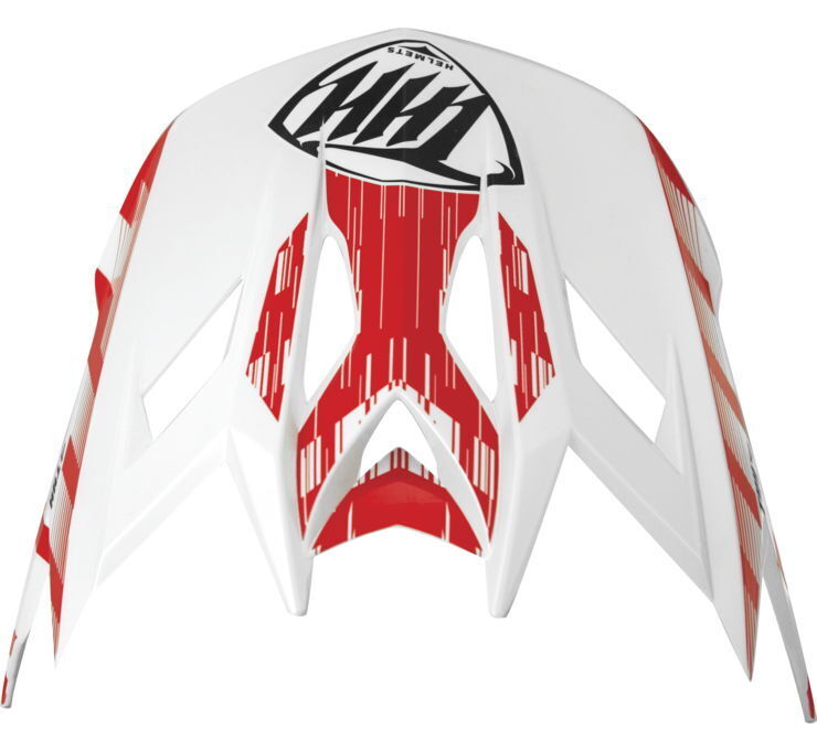 THH Helmets T-42 Bmx Xtreme Visor Mtwhtred - Click Image to Close