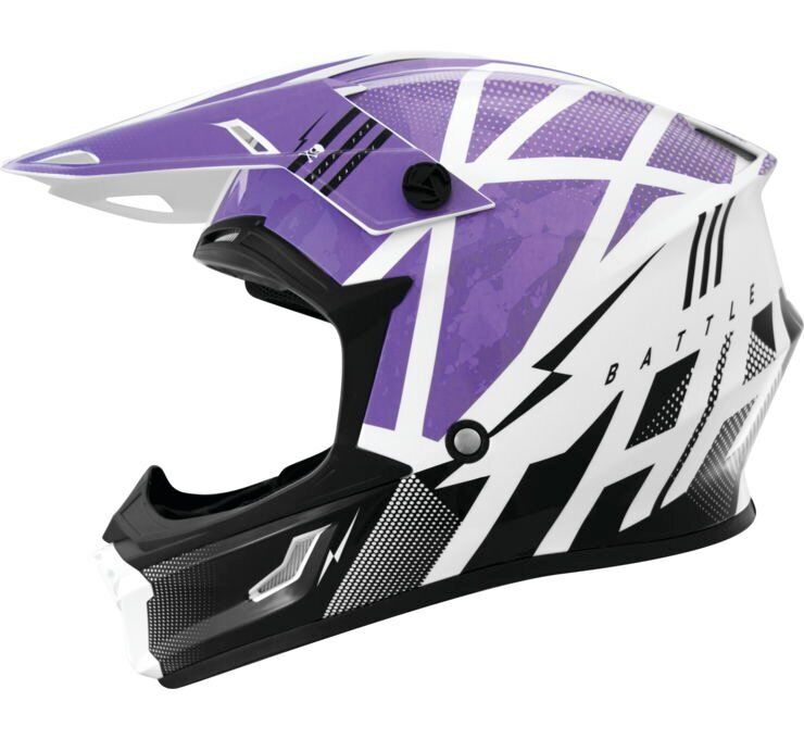 THH Helmets T710X Battle Pur/Blk Xl - Click Image to Close