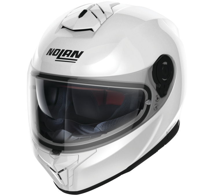 Nolan Helmets N80-8 Solid Metal White Helmet XL - Click Image to Close