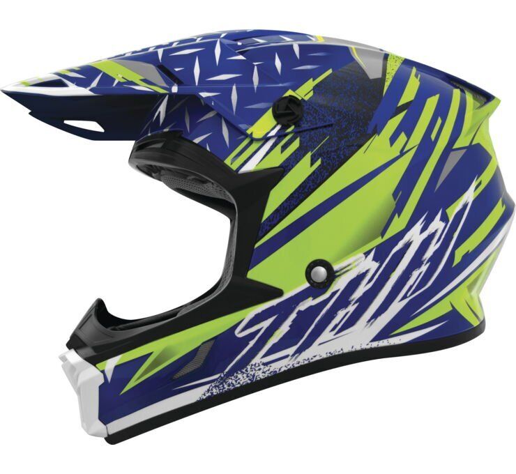 THH Helmets T710X Assault Blu/Yel Md - Click Image to Close