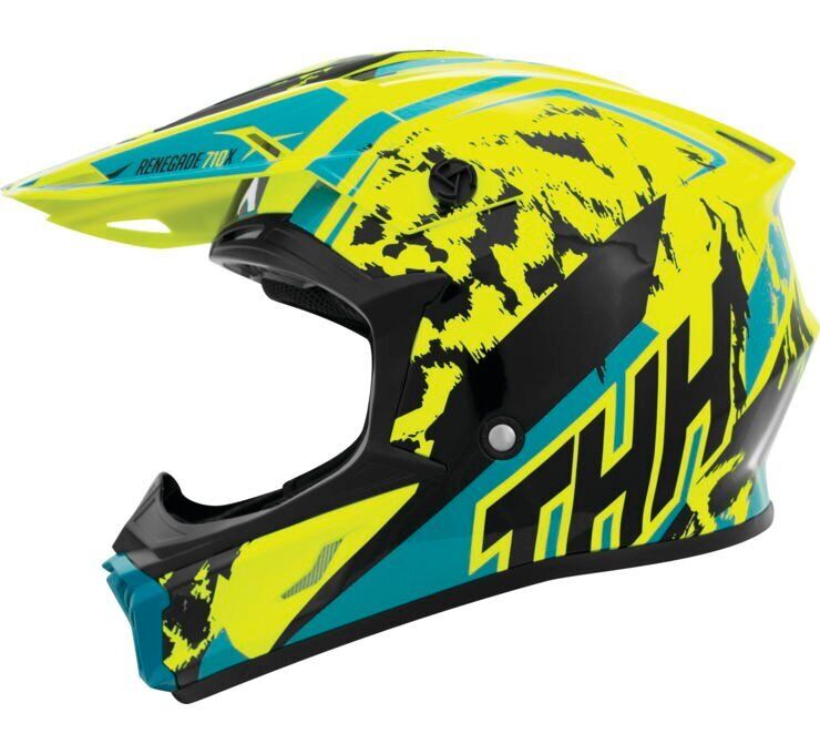 THH Helmets T710X Renegade Yel/GrnYouth Medium - Click Image to Close