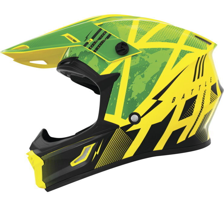 THH Helmets T710X Battle Grn/BlkYouth Small - Click Image to Close