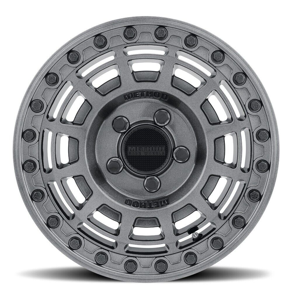 MR415 Beadlock 15x7 / 5+2/38mm / 5x4.5 / 76 CB Graphite Wheel - GL Graphite Ring - Click Image to Close