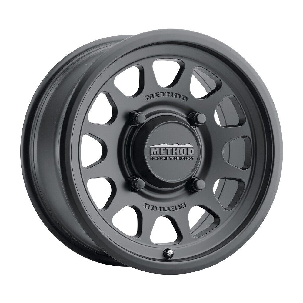 MR414 Bead Grip 15x10 / 6+4/25mm Offset / 4x136 / 106mm CB Matte Black Wheel - Click Image to Close