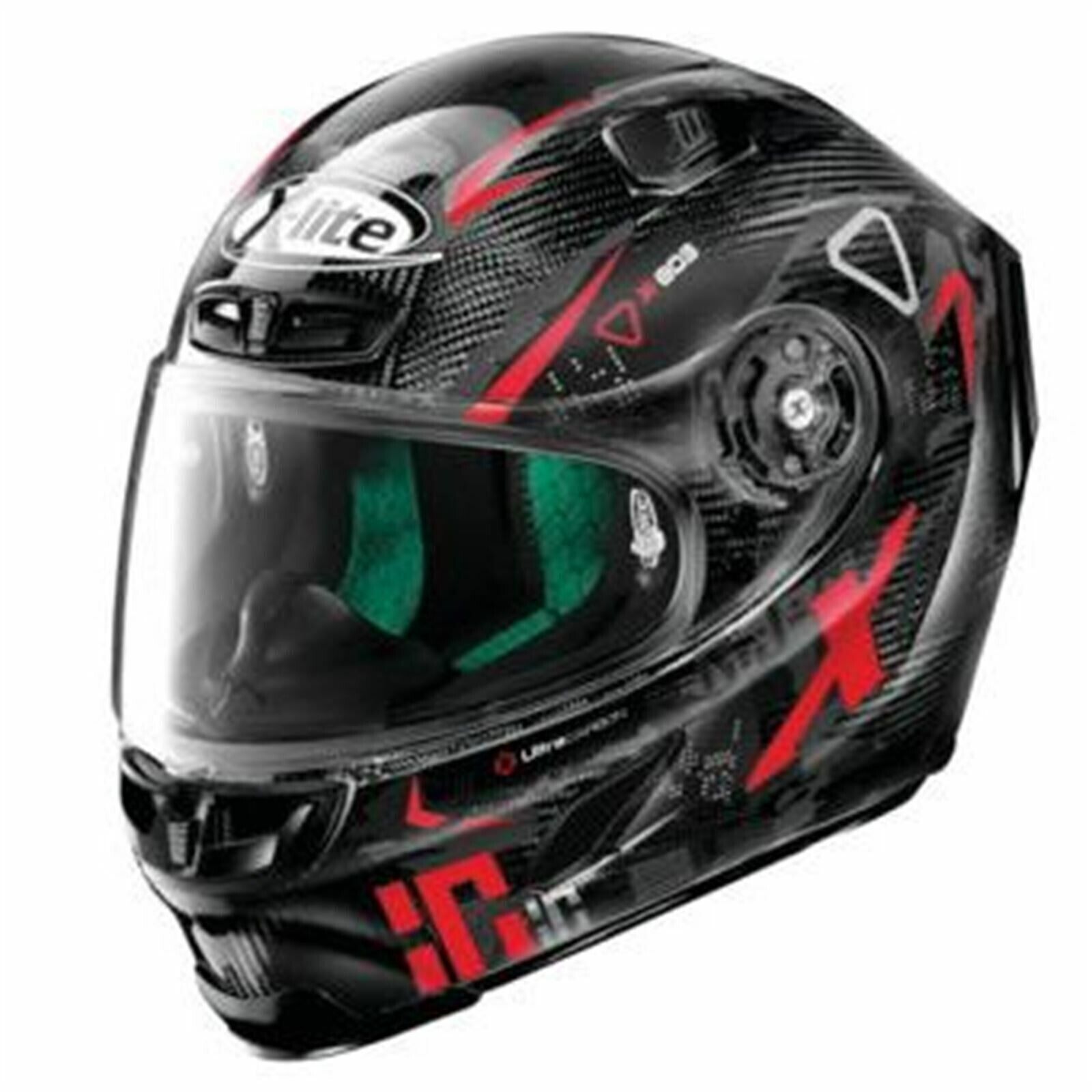 X-Lite Helmets X-803 Crbn Darko Red Gry Xs - Click Image to Close