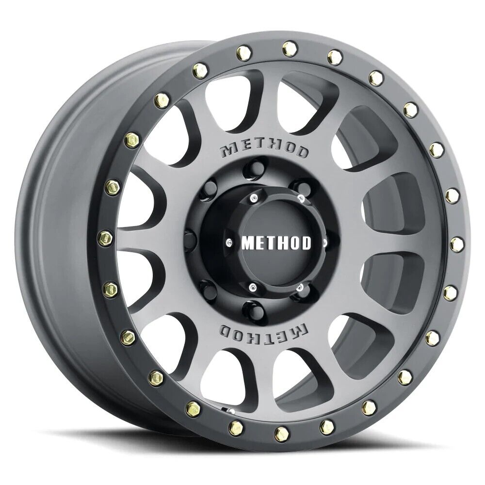 MR305 NV 20x9 / +18mm Offset / 8x6.5 BP / 130.81mm CB / Ti. - MT Black Lip Wheel - Click Image to Close