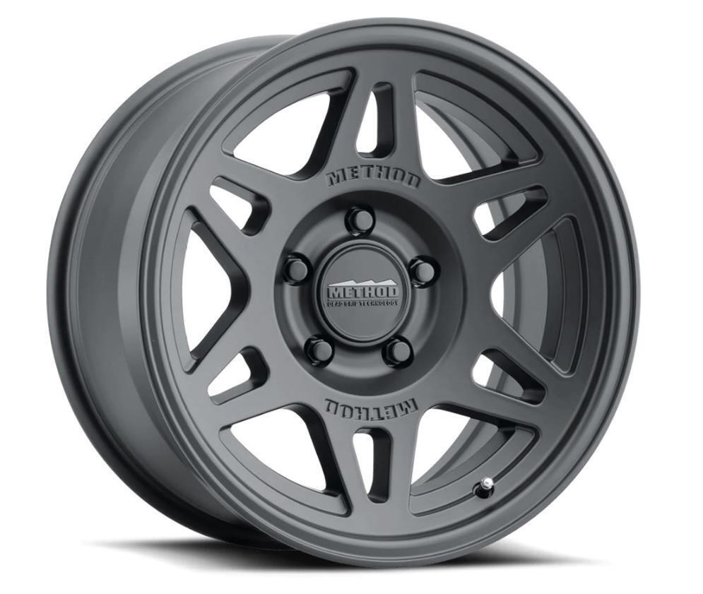 MR706 Bead Grip 17x8.5 0mm Offset 5x5 5mm Matte Black Wheel - Click Image to Close