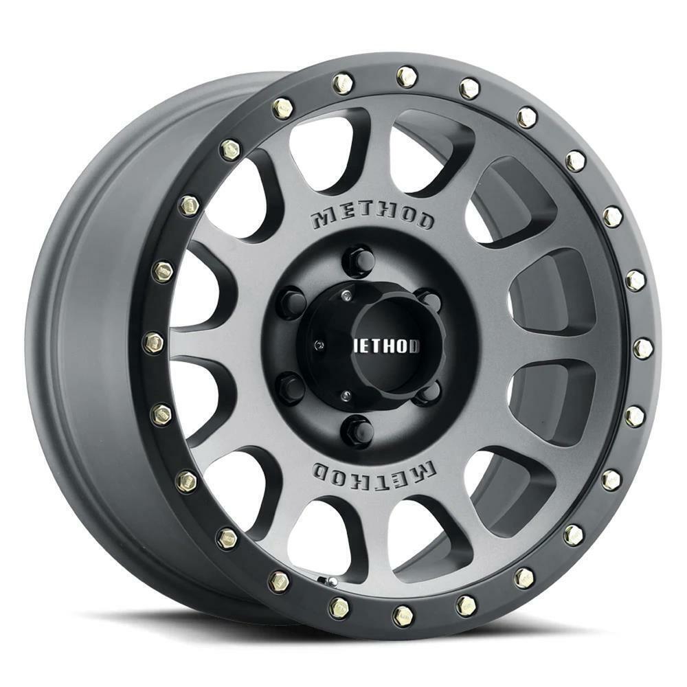 MR305 NV 18x9 / +18mm Offset / 8x6.5 BP / 130.81mm CB / Ti. - MT Black Lip Wheel - Click Image to Close