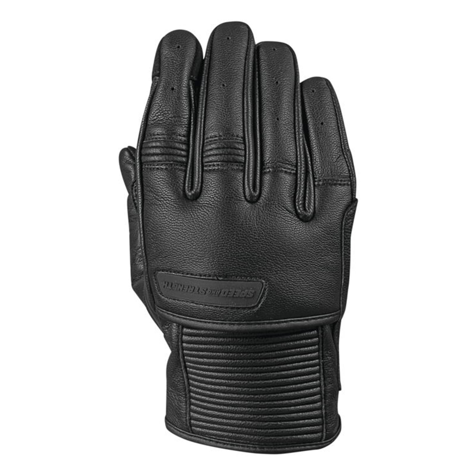 Off the Chain Leather Gloves Black - Medium - Click Image to Close