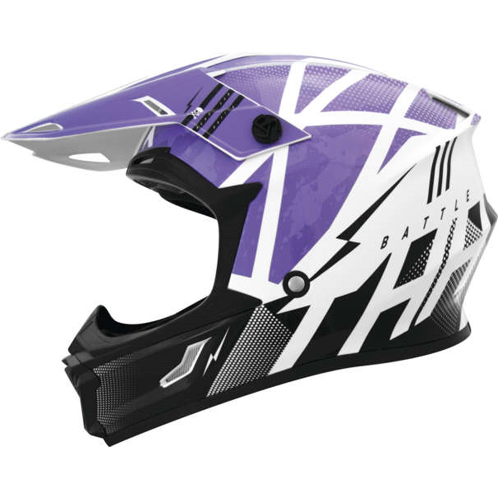 THH Helmets T710X Battle Pur/BlkYouth Large - Click Image to Close