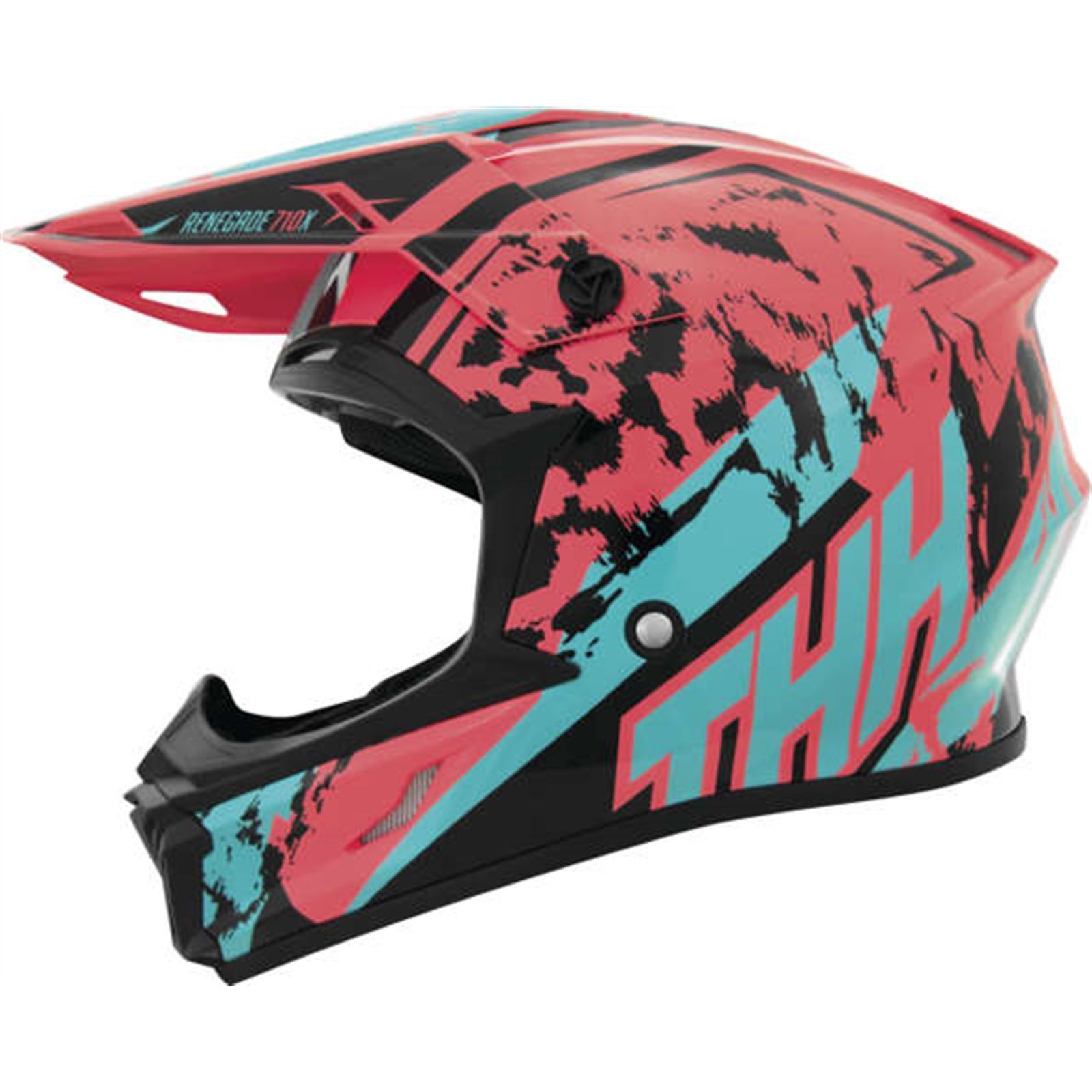 THH Helmets T710X Renegade Coral/Blu Xl - Click Image to Close