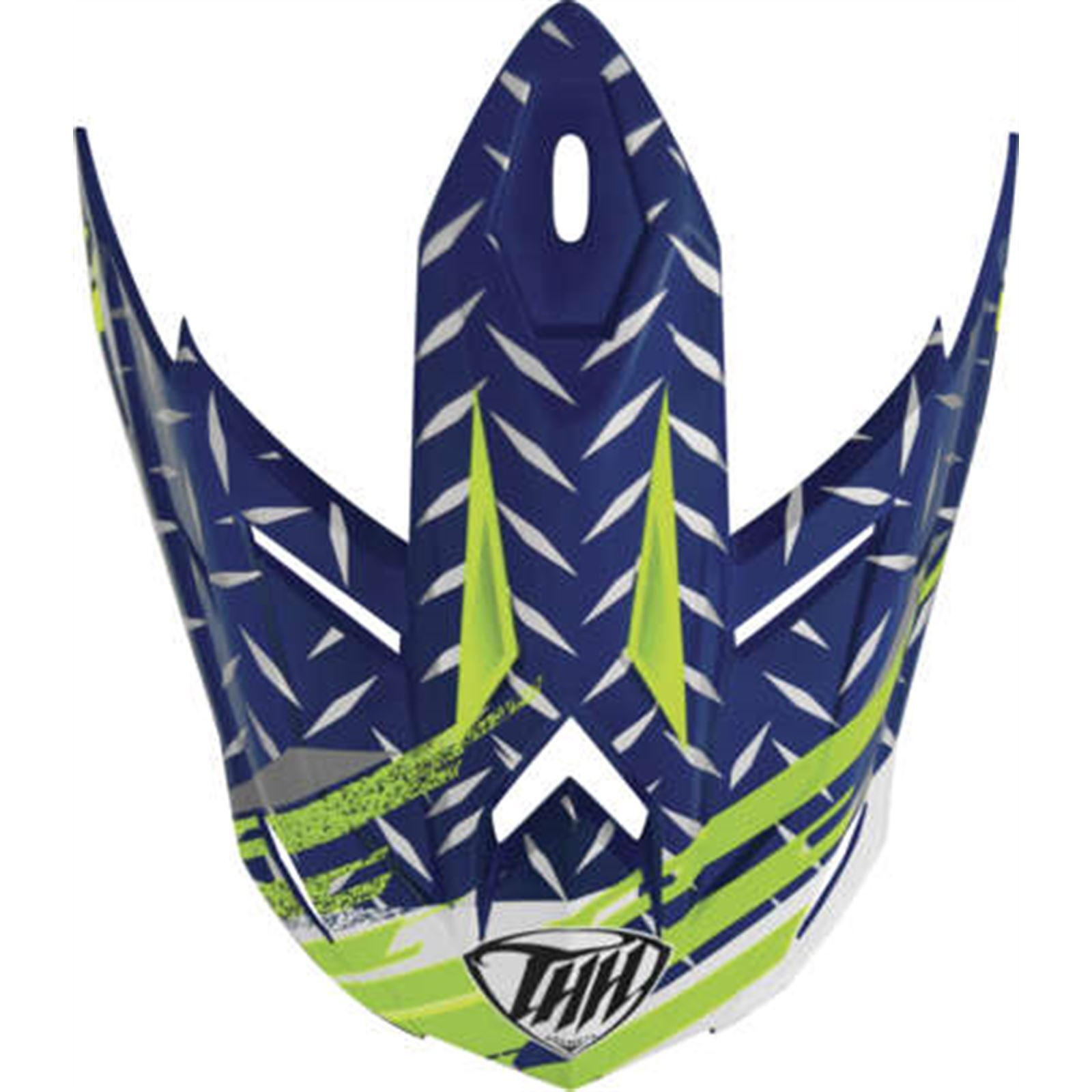 THH Helmets T710X Assault Visor Blu/Yel - Click Image to Close