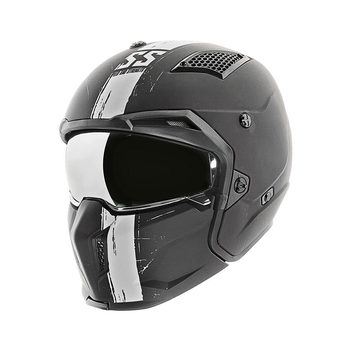 SS2400 Tough As Nails Helmet Black/White - 2XL - Click Image to Close