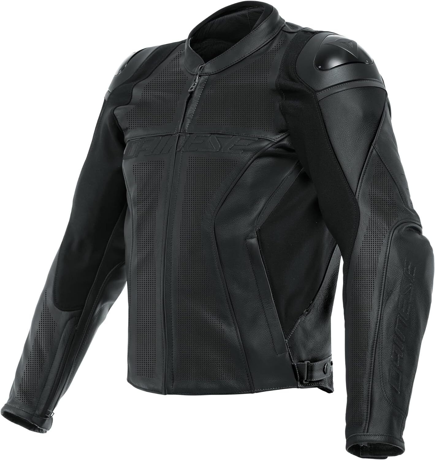 Dainese Men's Racing 4 Perforated Leather Jacket Black Size 56 - Click Image to Close