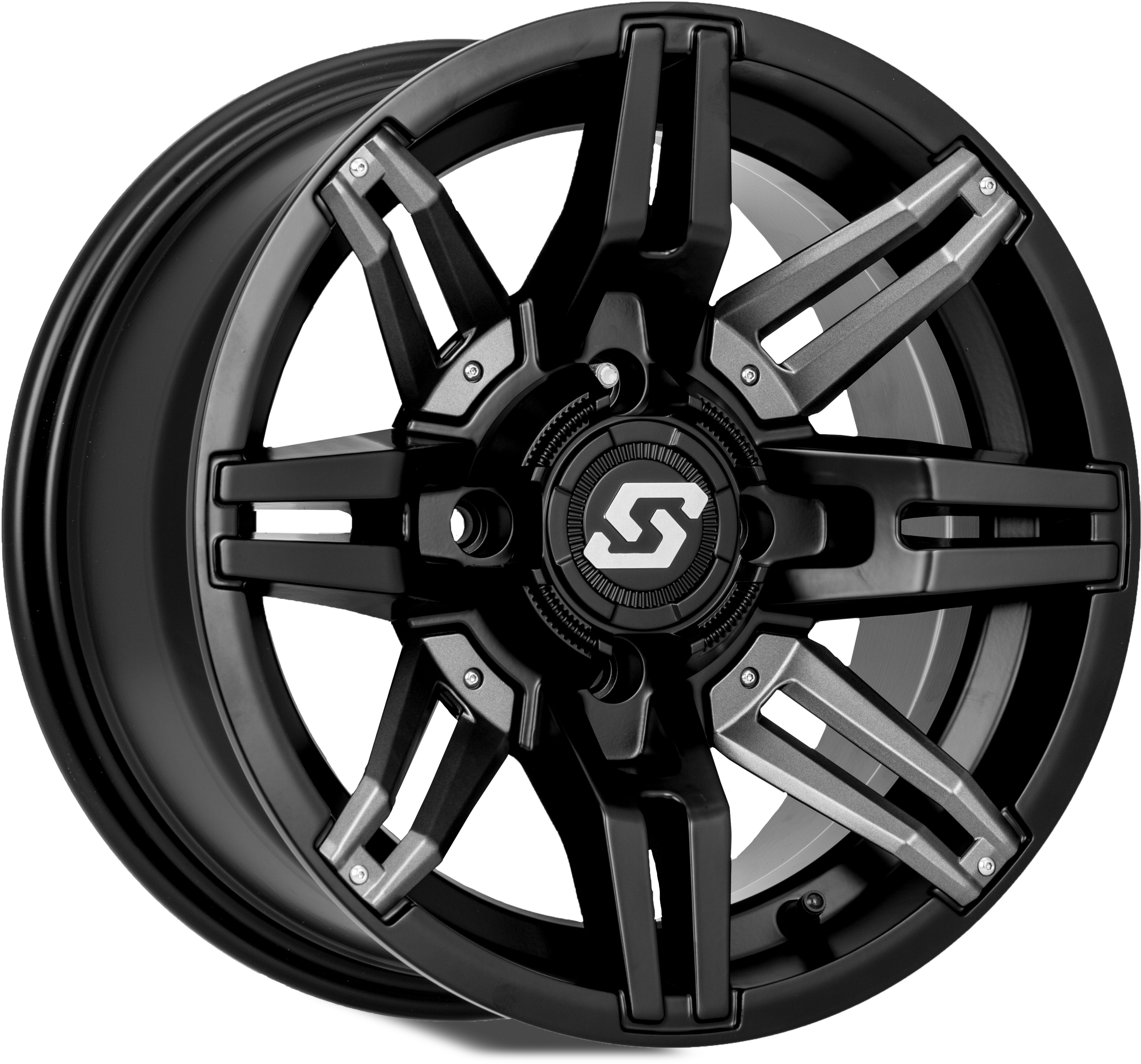 Rukus Wheel Black 4/110 14X7 5+2 - Click Image to Close