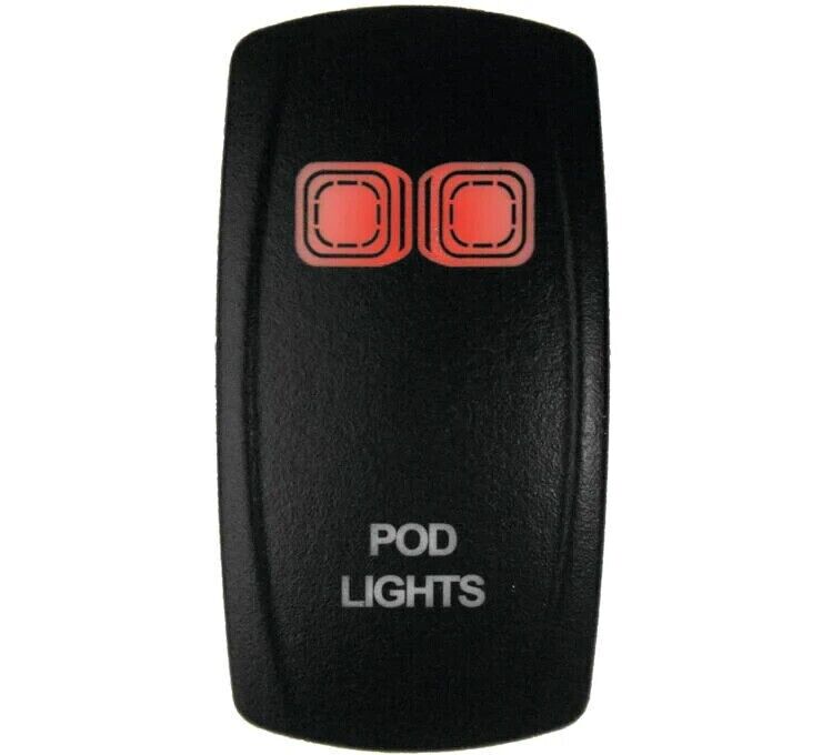 DragonFire Racing Lighted Switch On/Off Red - Click Image to Close