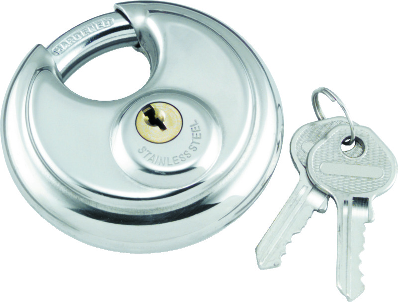 Bully Lock Round Stainless Pad - Click Image to Close