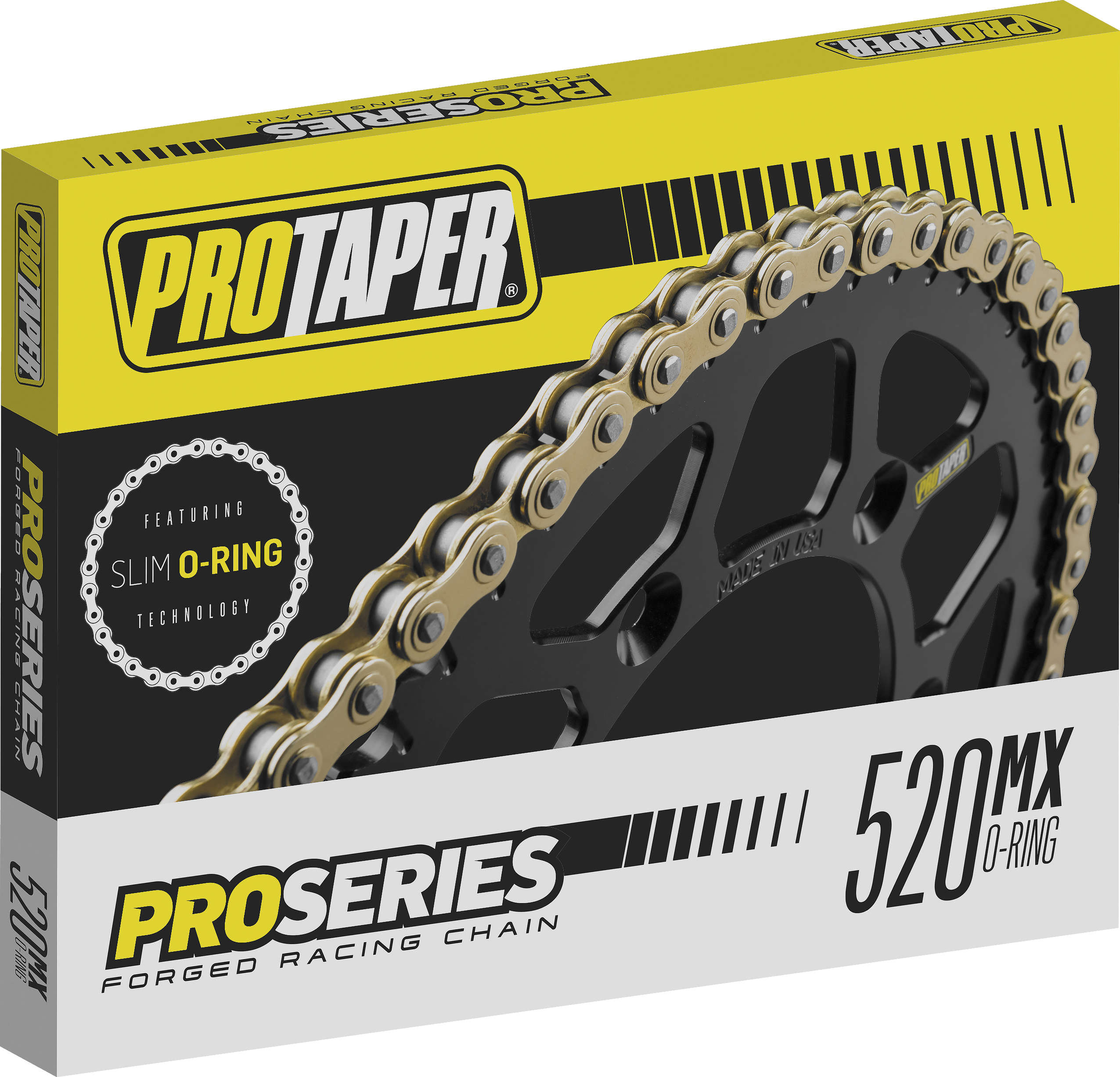 Pro Series Forged 520 Slim O-Ring Chain Chain - Gold 120 Links - Click Image to Close