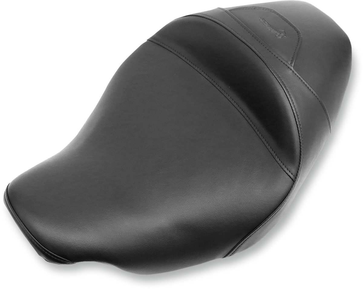 S3 Super Slammed Solo Seat Black Gel Wide & Low - For Harley FLH FLT - Click Image to Close