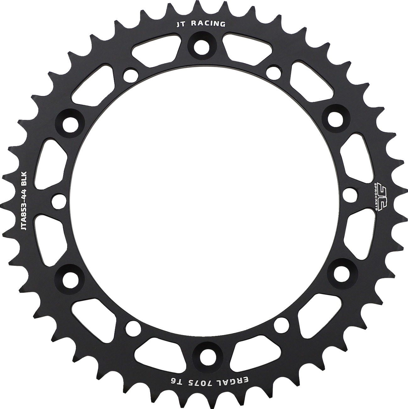 Black Aluminum Rear Sprocket - 44 Teeth 520 Pitch - Click Image to Close