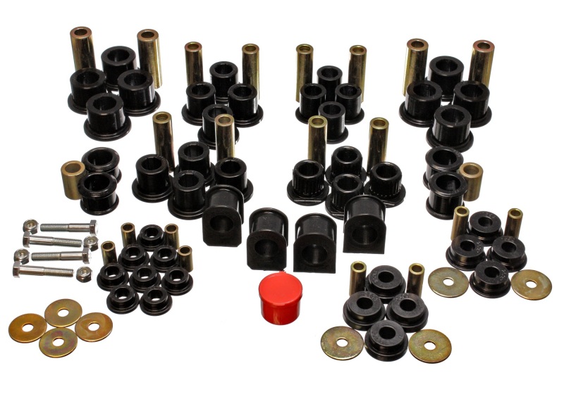 Black Hyper-Flex Master Bushing Set Fits 99-04 Ford F-250 4WD Superduty - Click Image to Close