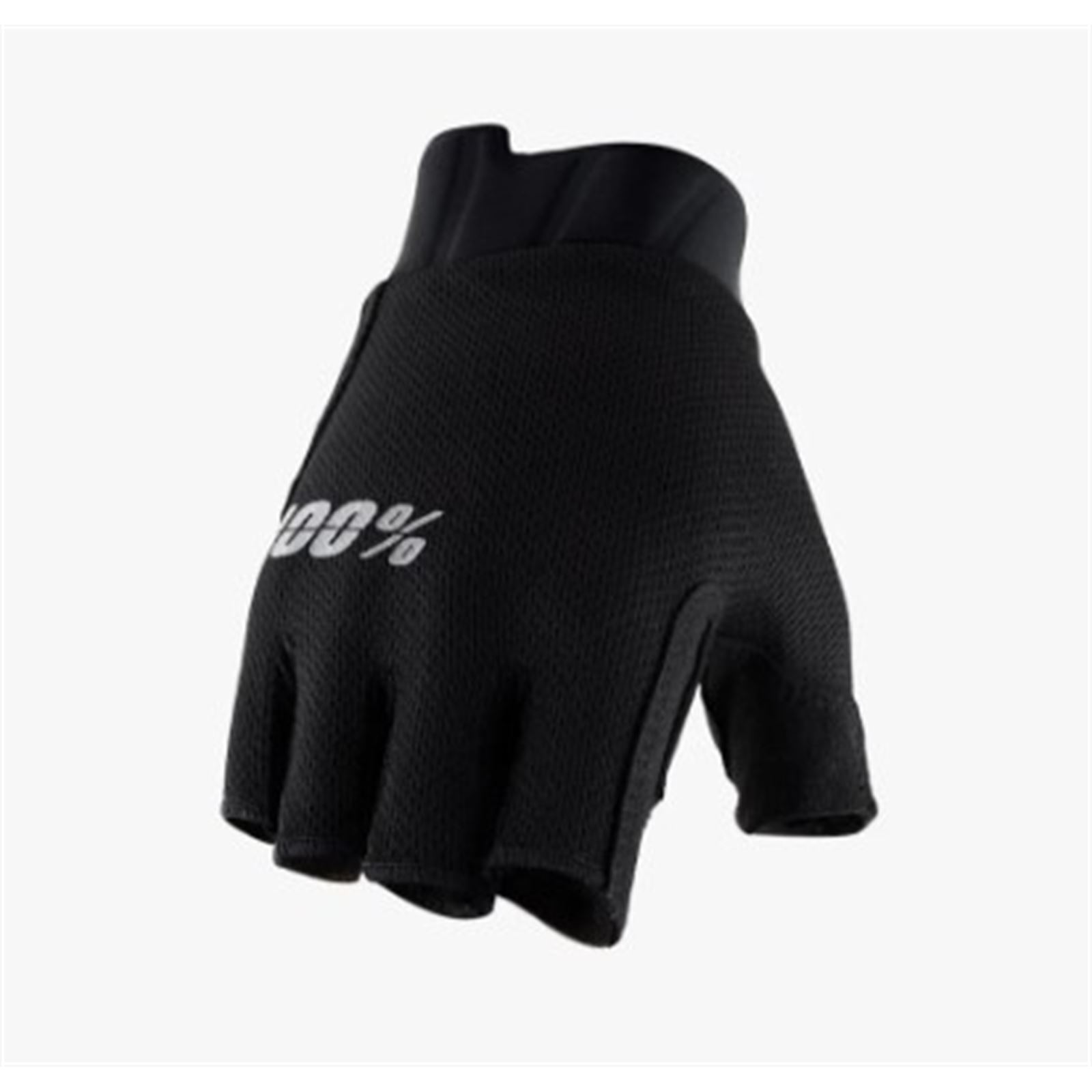 100% Women's Exceeda Gel Short Finger Gloves - Black - Click Image to Close