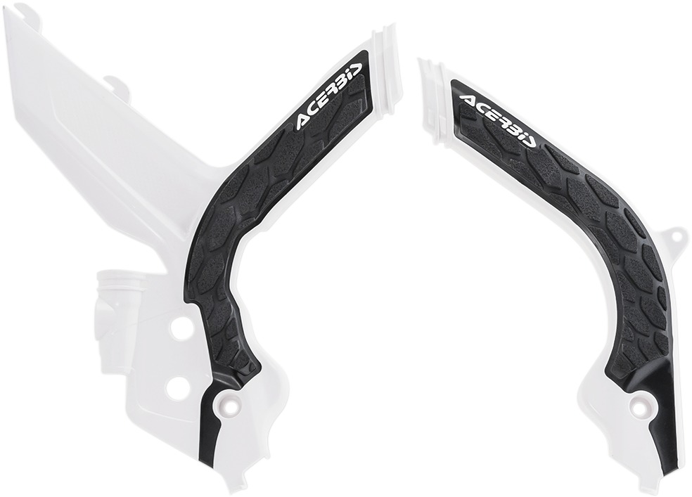 X-Grip Frame Guards White/Black - For 20-23 KTM 150-500 EXC XCW - Click Image to Close