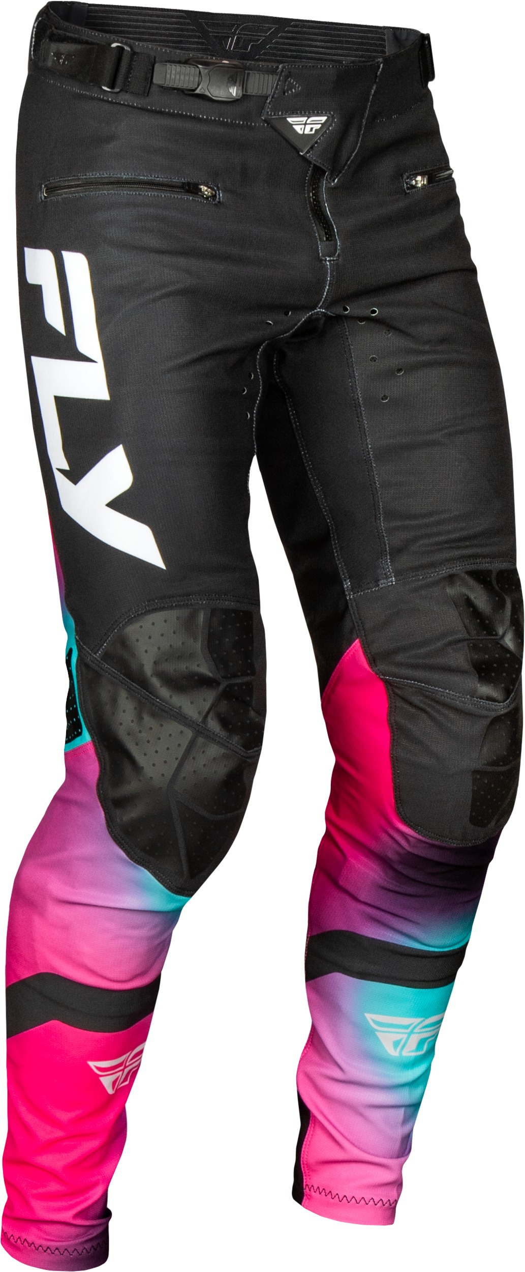 Fly Racing Rayce Bicycle Pant Men's 28 Fuschia/Black/Teal - For BMX/MTB riders, size 28 - Click Image to Close