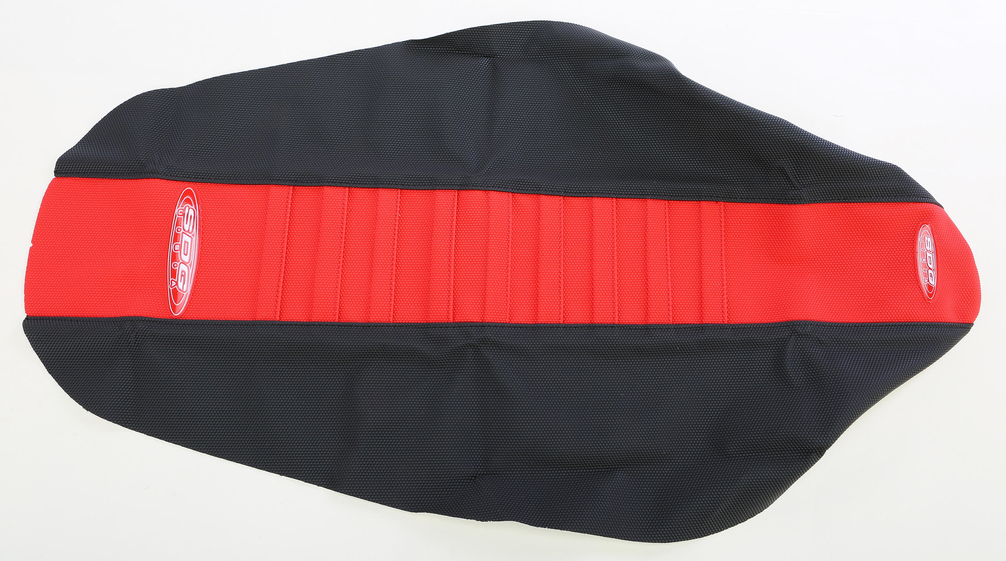 Red & Black Pleated Gripper Seat Cover - Click Image to Close