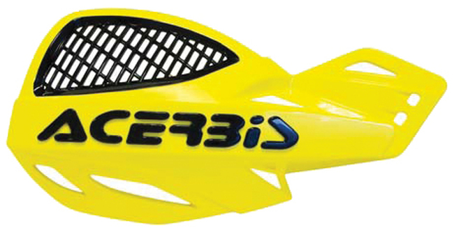 Uniko Vented Handguards - Yellow - Mid-bar MX Style Mount - Click Image to Close