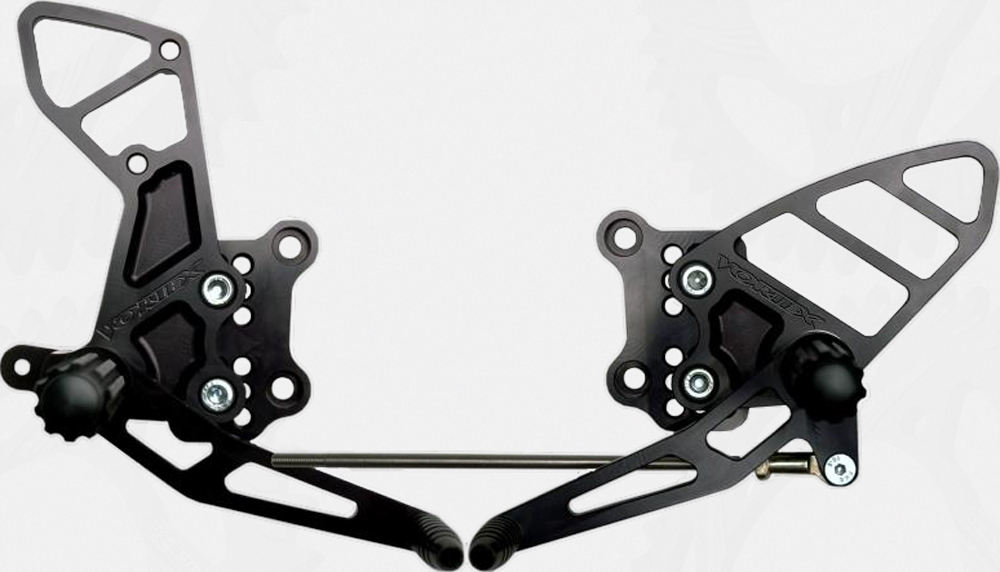 Adjustable Rearset - Black - For 03-09 Suzuki SV650 SV1000S - Click Image to Close