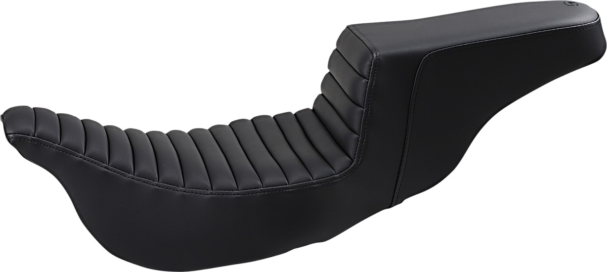 Step-Up Tuck and Roll 2-Up Seat Black Tall - For FLH FLT - Click Image to Close