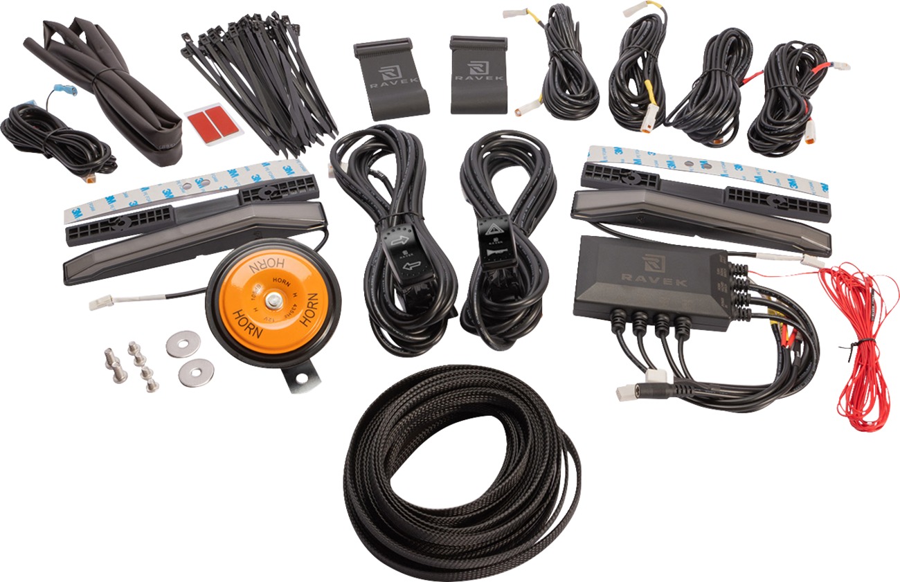 Turn Signal Kit w/ White Running Lights - For 2019+ Polaris Ranger - Click Image to Close