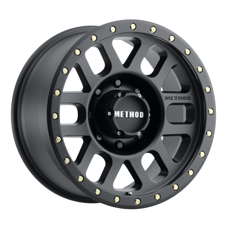 MR309 Grid 18x9 +18mm Offset 8x180 130.81mm CB Matte Black Wheel - Click Image to Close