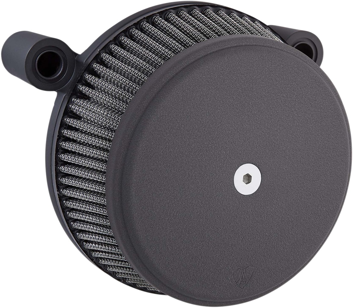 Arlen Ness Stage I Big Sucker Air Filter Kit, Black Smooth Steel - Click Image to Close