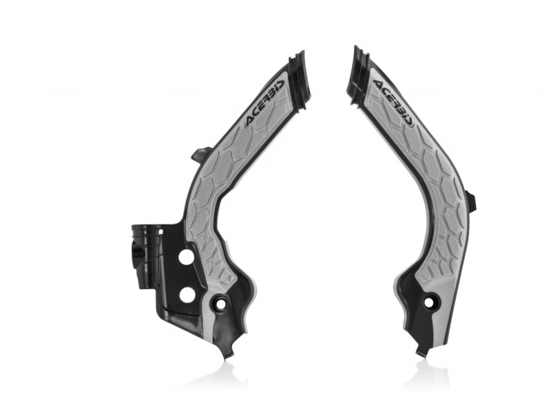 X-Grip Frame Guards Black/Gray - For 19-23 Gas Gas Husqvarna 125-450 - Click Image to Close