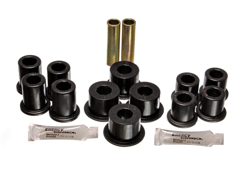 89-94 Toyota Pick Up 2WD (Exc T-100/Tundra) Black Rear Leaf Spring Bushing Set - Click Image to Close