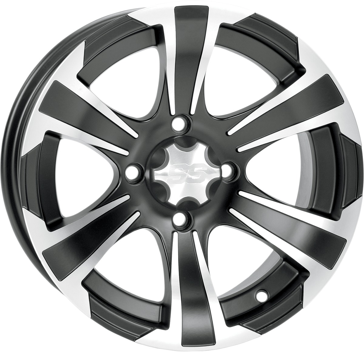 SS312 Black Wheel 14X6 4/137 4+2 12MM Bolt Holes - Click Image to Close