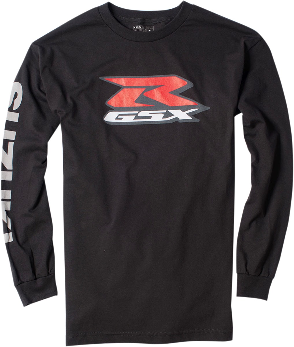 Men's Suzuki GSX-R Long Sleeve Tee - Suzuki Gsxr Ls Tee Blk Lg - Click Image to Close